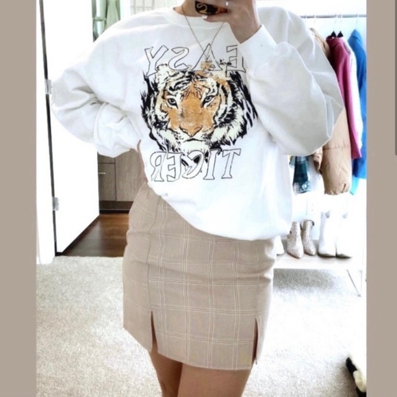 Plaid Taupe Skirt by Nasty Gal (Last One!!) - Picture 6 of 11